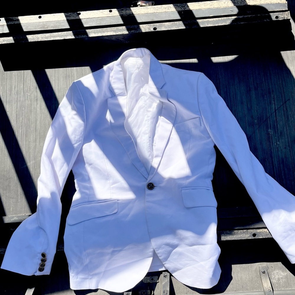 Classic White Men's Blazer